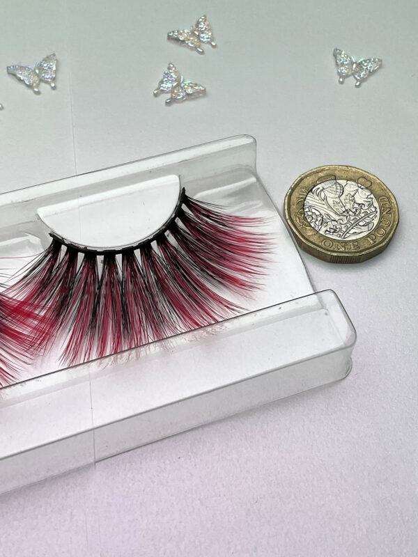 Russell Red Tipped Black Jumbo False Lashes - Image 6