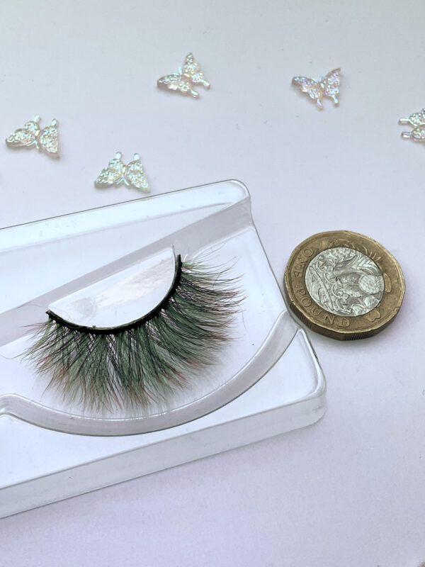 Sage Green and Red False Lashes - Image 6