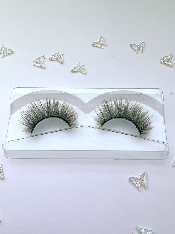 Sage Green and Red False Lashes - Image 5