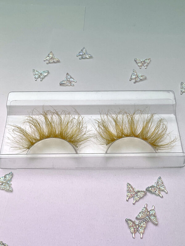 Starfruit Yellow Jumbo False Lashes 25mm - Image 3