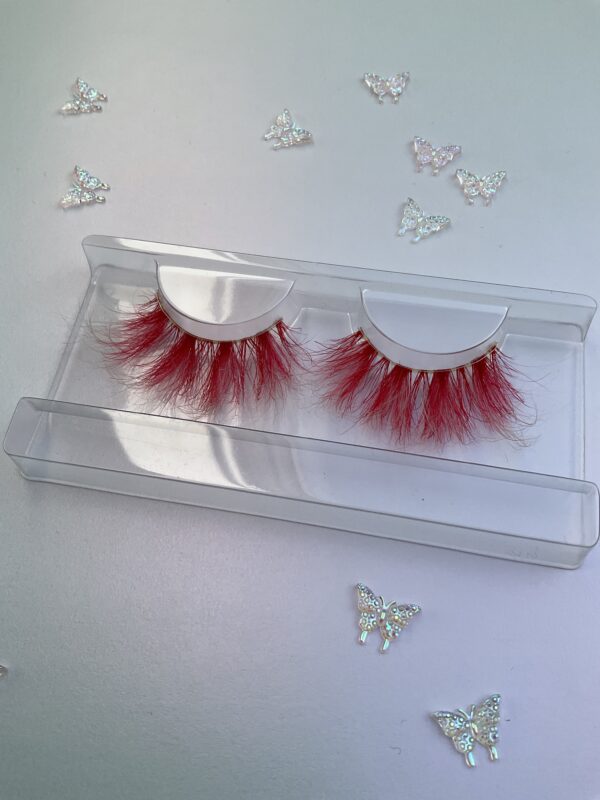 Stina Red and White Jumbo False Lashes 25mm - Image 2