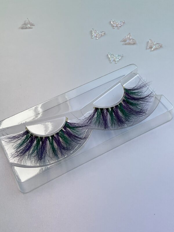 Tequila Purple and Green Jumbo False Lashes 25mm