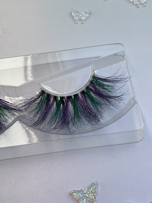 Tequila Purple and Green Jumbo False Lashes 25mm - Image 6