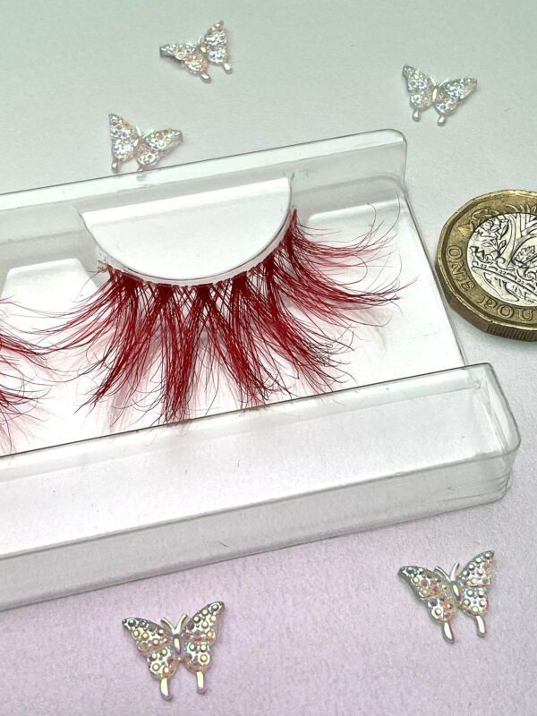 Very Berry Red Jumbo False Lashes 25mm - Image 6