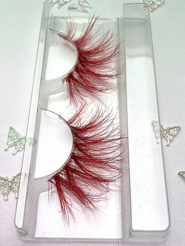 Very Berry Red Jumbo False Lashes 25mm - Image 4