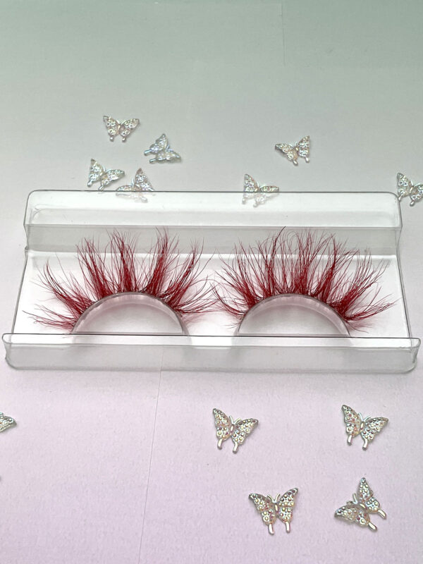 Very Berry Red Jumbo False Lashes 25mm - Image 5