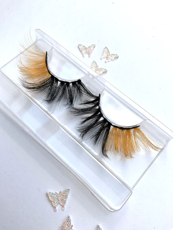 Noreen Black and Orange False Lashes - Image 2