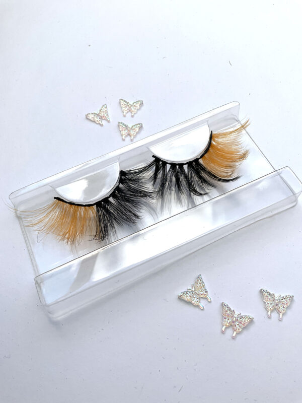 Noreen Black and Orange False Lashes