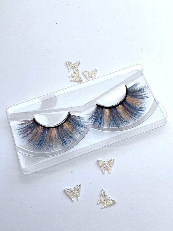 Diamond Pearl Stacker Lash in Blue, Orange and Yellow