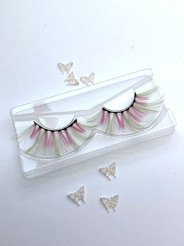 Diamond Pearl Jumbo Stacker False Lash in Mint and Pink