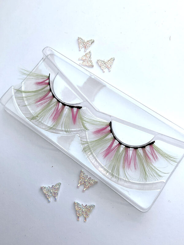 Diamond Pearl Jumbo Stacker False Lash in Mint and Pink - Image 2