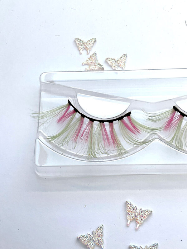 Diamond Pearl Jumbo Stacker False Lash in Mint and Pink - Image 4