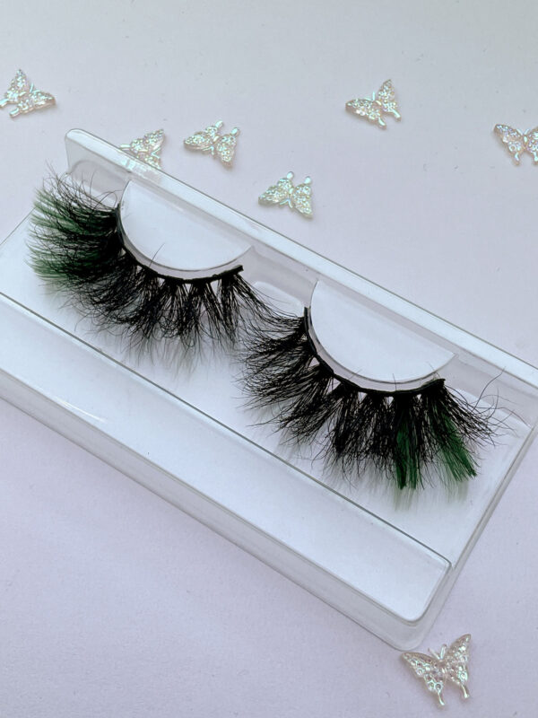 Follie Black and Dark Green False Lashes - Image 2