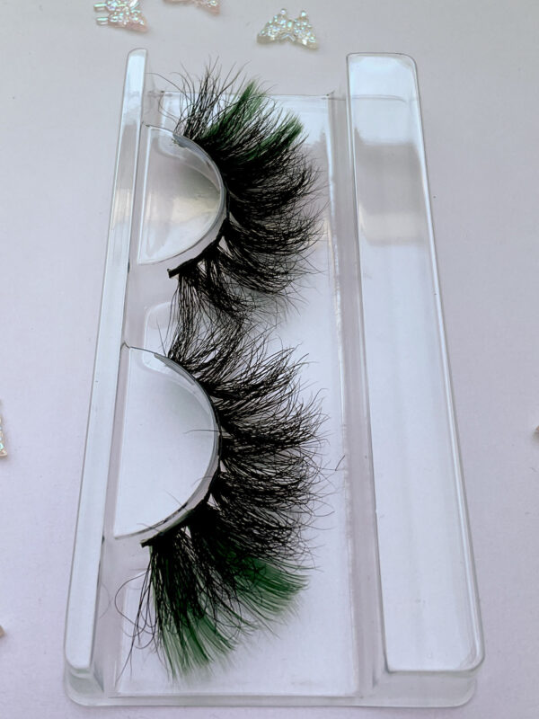 Follie Black and Dark Green False Lashes - Image 4