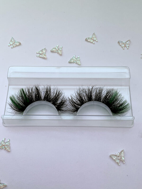 Follie Black and Dark Green False Lashes - Image 5