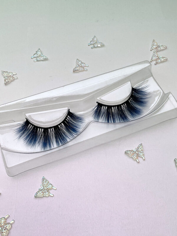 Bailey Blue Tipped Black False Lashes