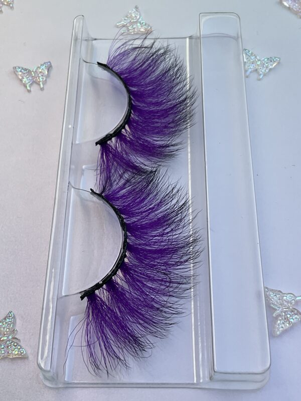 Irene Purple and Black False Lashes Eyelashes - Image 3