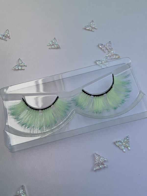 Peppermint Pale Mint and Teal False Lashes Eyelashes