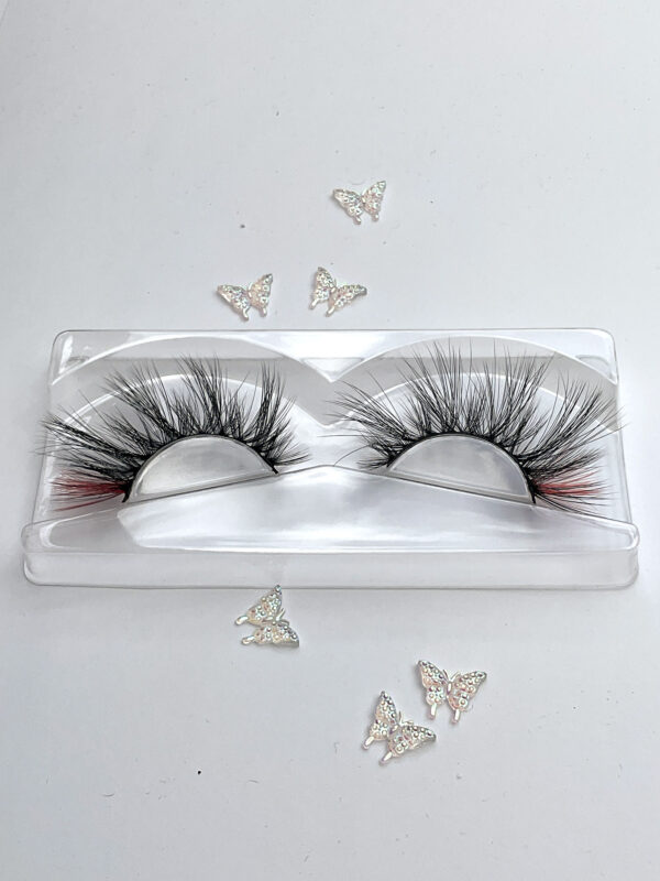 Pia Black and Neon Pink False Lashes - Image 5