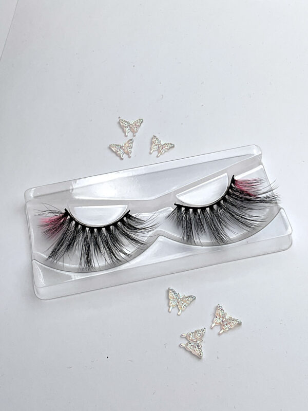 Sia Black and Neon Pink False Lashes