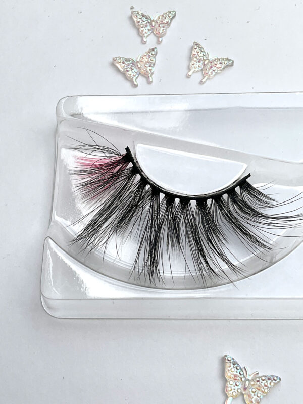 Sia Black and Neon Pink False Lashes - Image 4