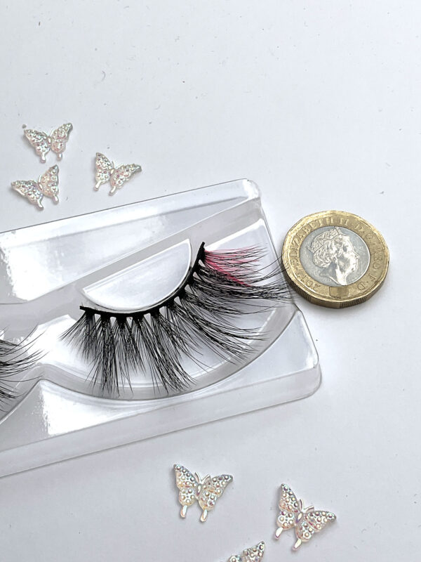 Sia Black and Neon Pink False Lashes - Image 6