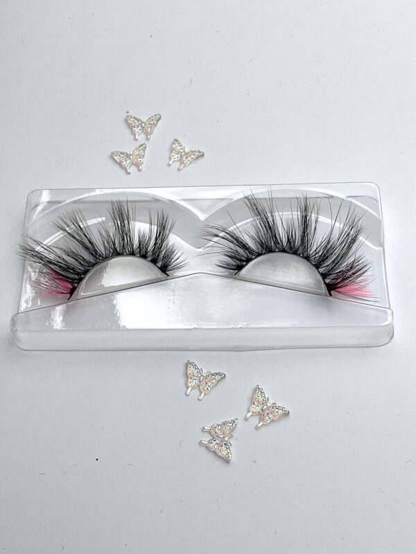 Sia Black and Neon Pink False Lashes - Image 5