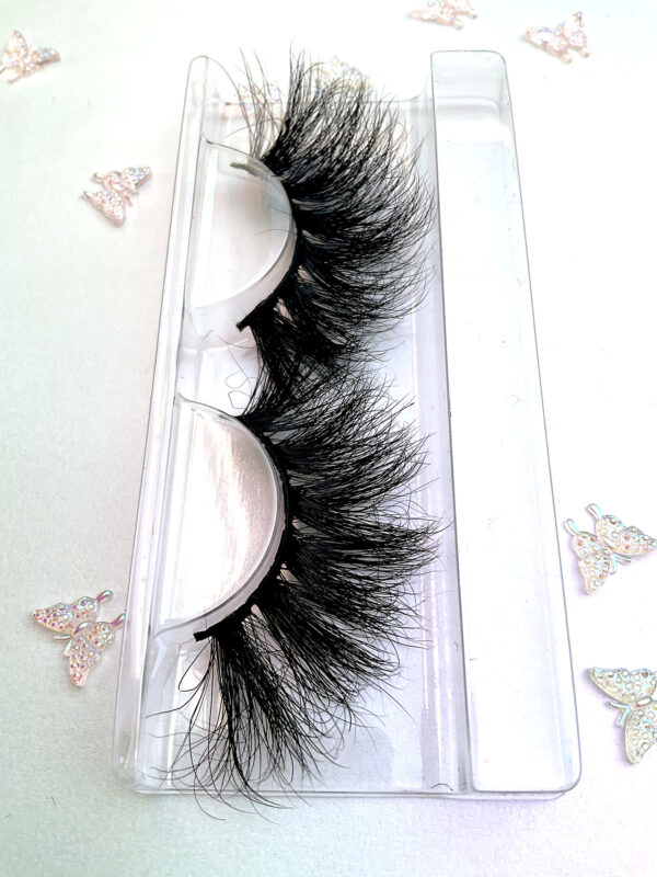 Miriam Thick Black False Lashes Eyelashes 25mm - Image 4