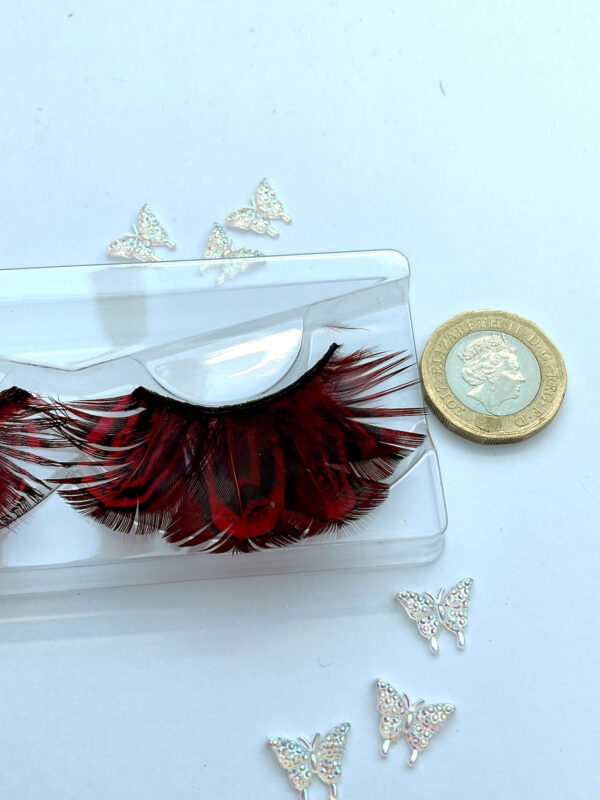 Spicy Red and Black Feather False Lashes - Image 6