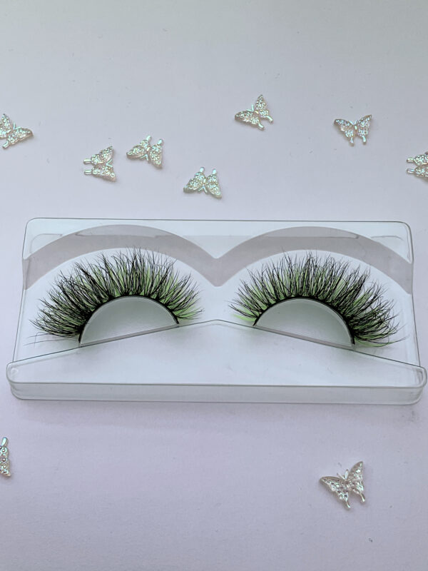 Eden 15-20mm Black and Green False Lashes - Image 5