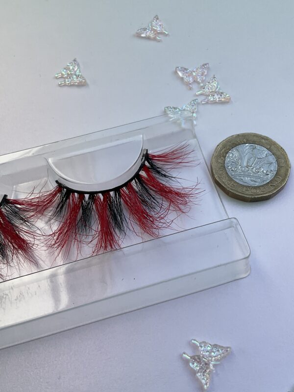 Ruthie Red and Black Jumbo False Lashes - Image 6