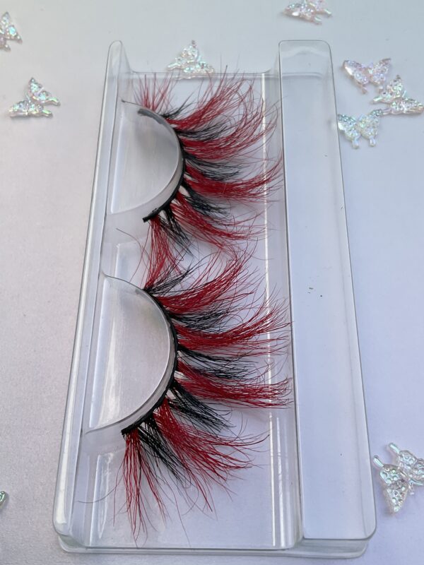 Ruthie Red and Black Jumbo False Lashes - Image 3