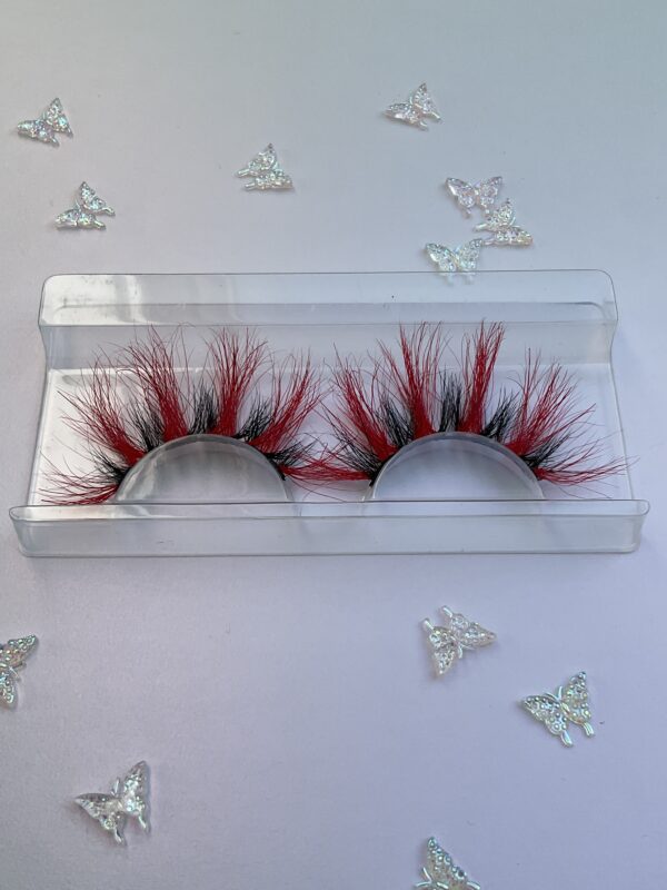 Ruthie Red and Black Jumbo False Lashes - Image 5