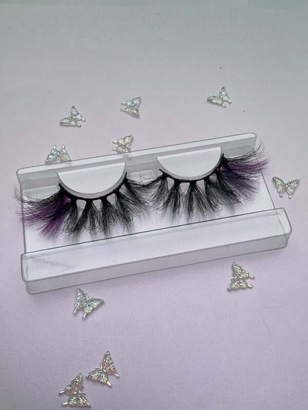 Maisie Black and African Violet 25mm False Lashes