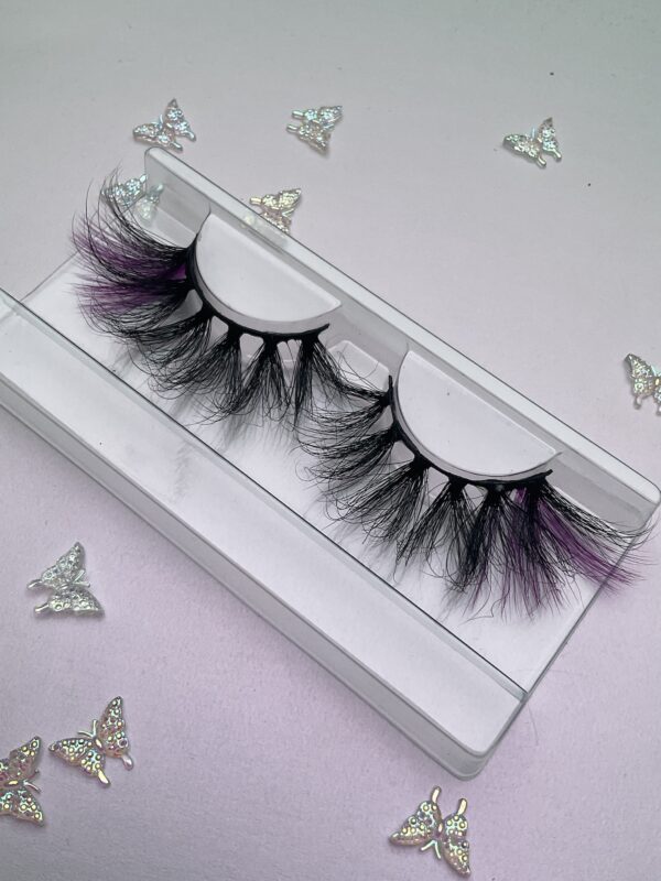 Maisie Black and African Violet 25mm False Lashes - Image 2