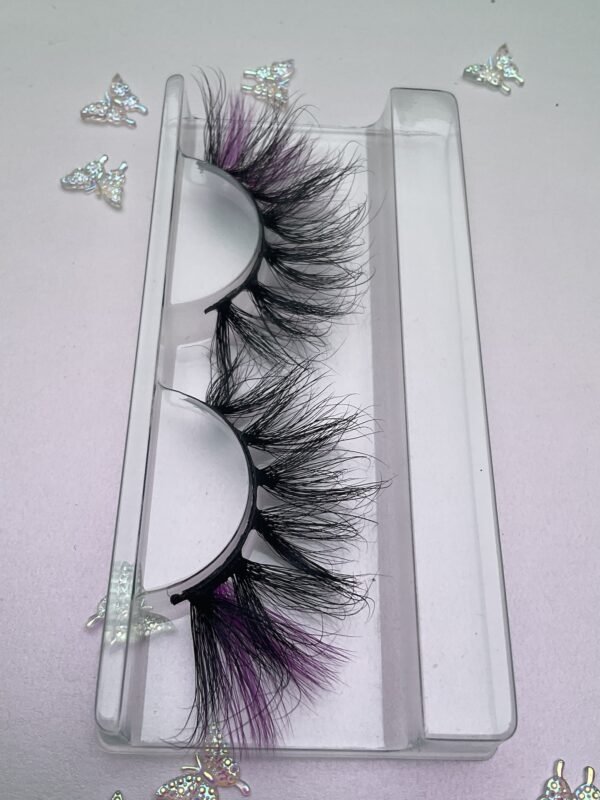 Maisie Black and African Violet 25mm False Lashes - Image 3