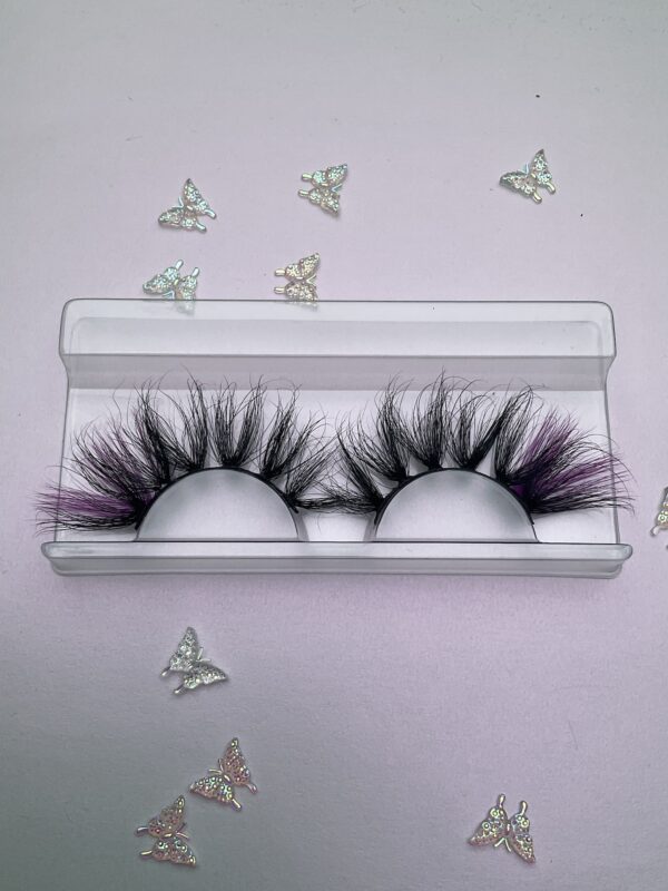 Maisie Black and African Violet 25mm False Lashes - Image 5