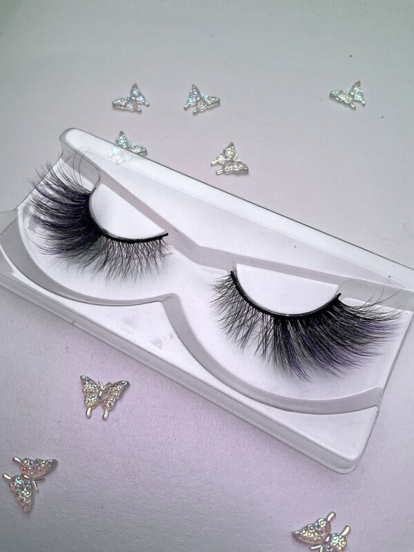 Nadine Black and Purple False Lashes - Image 2