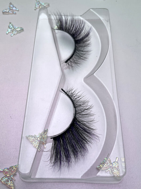 Nadine Black and Purple False Lashes - Image 3