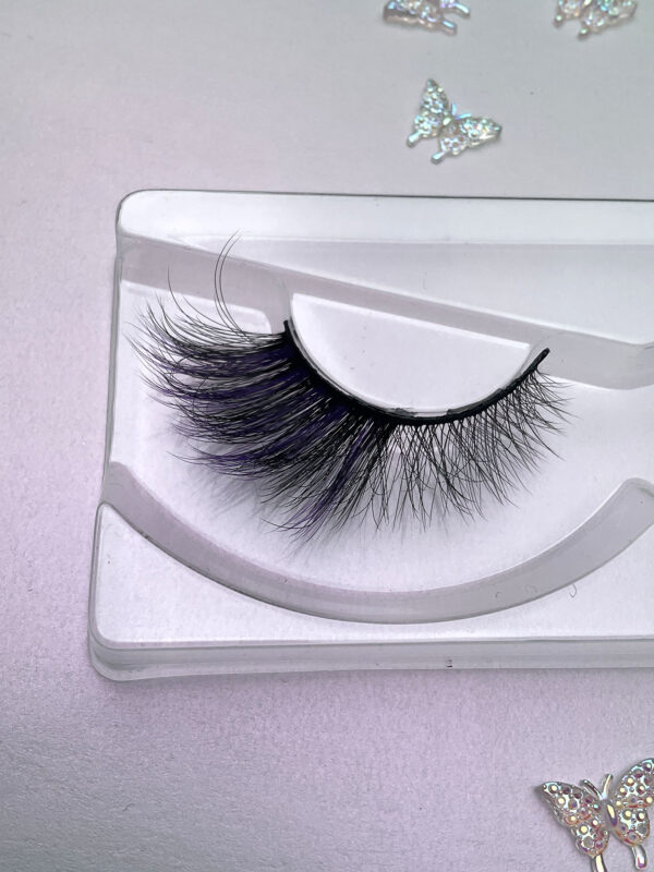 Nadine Black and Purple False Lashes - Image 4