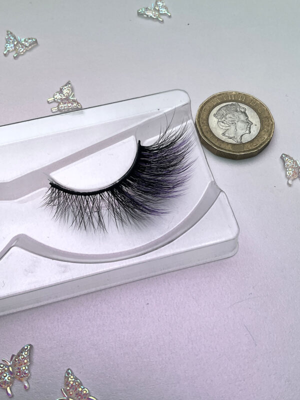 Nadine Black and Purple False Lashes - Image 5